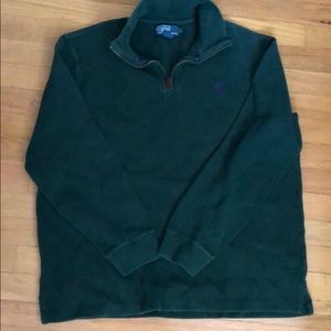 Green 1/4 zip Ralph Lauren polo sweater Large